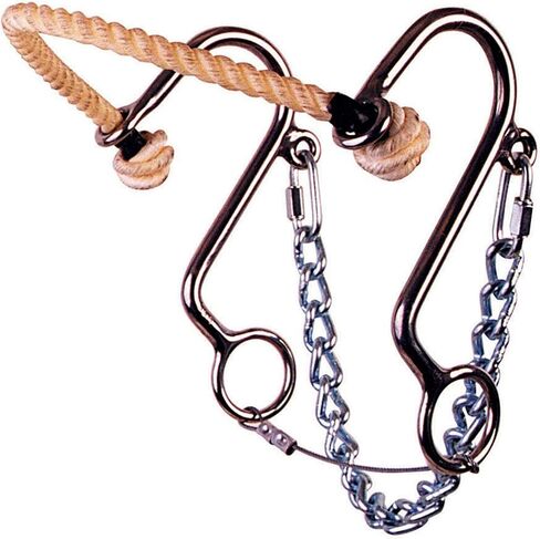 Reinsman Little S Hackamore - Rope Nose - Stage B - Horse or Arabian Size in Saudi Arabia