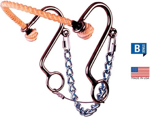 Reinsman Little S Hackamore - Rope Nose - Stage B - Horse or Arabian Size in Saudi Arabia