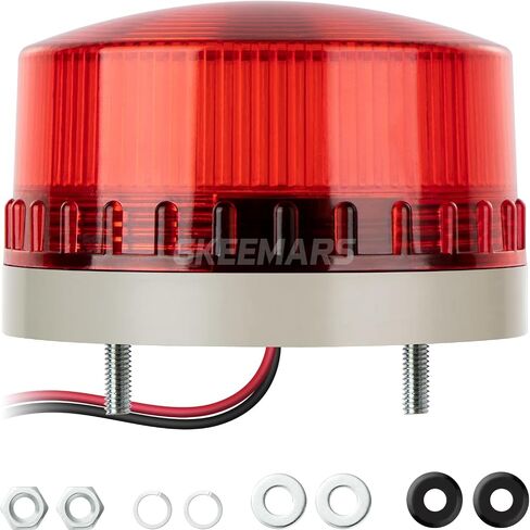 GKEEMARS Round LED Warning Lamp, No Sound AC110V Industrial Signal Flashing Light for Security (Amber) in Saudi Arabia