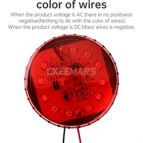 GKEEMARS Round LED Warning Lamp, No Sound AC110V Industrial Signal Flashing Light for Security (Amber) in Saudi Arabia