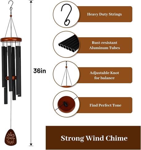 هدايا تذكارية لفقدان الحيوانات الأليفة، أجراس الرياح، هدية تعاطف الكلاب، هدايا فجيعة للكلاب في ذاكرة الكلاب والقطط والحيوانات الأليفة، أجراس الرياح السوداء لفقدان صديق فروي in Kuwait