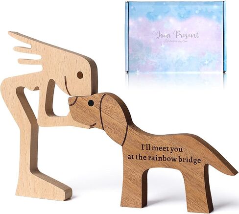 Dog Memorial Gift For Women Dog Gifts Loss Of Dog Sympathy Remembrance Bereavement Gift- I'll meet you at the rainbow bridge, Rainbow Bridge Pet Memorial Gifts Pet Loss Gifts for Dog Lover Dog Mom in Saudi Arabia