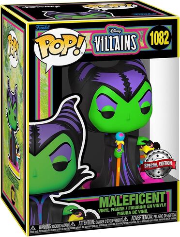 فانكو بوب! Disney: Villains - Maleficent - (Blacklight) - Disney Villains - شخصية الفينيل القابلة للتجميع - فكرة هدية - البضائع الرسمية - ألعاب للأطفال والكبار - عشاق الأفلام in Kuwait