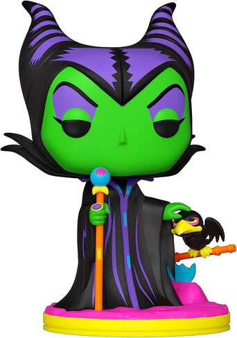 فانكو بوب! Disney: Villains - Maleficent - (Blacklight) - Disney Villains - شخصية الفينيل القابلة للتجميع - فكرة هدية - البضائع الرسمية - ألعاب للأطفال والكبار - عشاق الأفلام in Kuwait