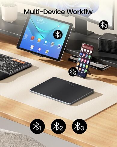 ProtoArc Wireless Trackpad, High Precision T1 Plus Touchpad for Windows, Bluetooth Trackpad Mouse with Multi-Gesture Support for Windows 7/10/11 PC Laptop Notebook Desktop Computer Space Gray in Saudi Arabia