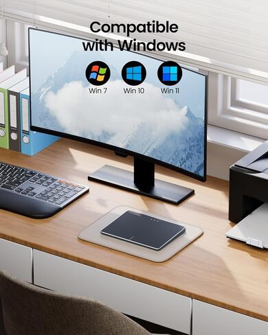 ProtoArc Wireless Trackpad, High Precision T1 Plus Touchpad for Windows, Bluetooth Trackpad Mouse with Multi-Gesture Support for Windows 7/10/11 PC Laptop Notebook Desktop Computer Space Gray in Saudi Arabia