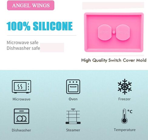 Super Glossy Light Switch Cover Silicone Mold Epoxy Resin Casting Mold for DIY Light Switch Plate Socket Panel Making Tools Switch Silicone Mould DIY Necklace Jewelry Pendant Craft in Saudi Arabia