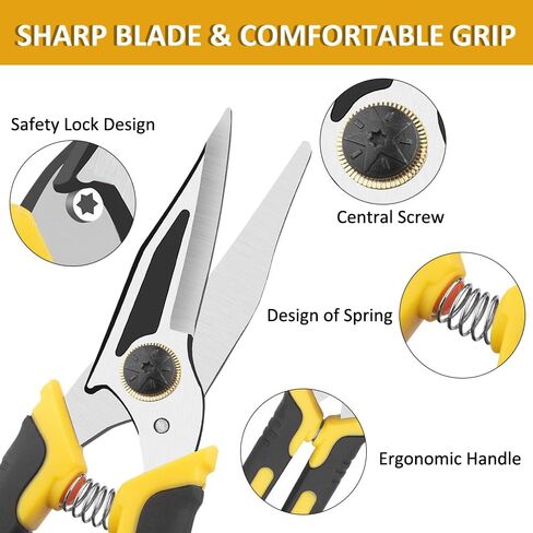 Scissors Heavy duty 9-inch, Shears Multipurpose, Easy Cutting Iron Sheet, Carpet, Tin, Wires in Saudi Arabia
