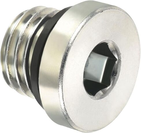 PATIKIL M12*1 Internal Hex Head Pipe Fitting Plug, 2 Pack Male Thread 45# Steel Socket Plug with Sealing Ring for Terminate Pipe Ends in Saudi Arabia