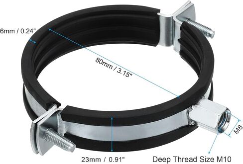 PATIKIL Split Ring Pipe Hanger, 4"(100mm) Zinc Plated Iron Adjustable Wall Mount Ceiling Mount Pipe Bracket Support Clamp for Plumbing HVAC in Kuwait