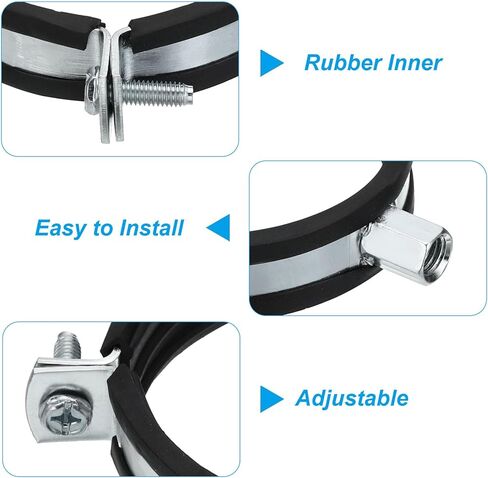 PATIKIL Split Ring Pipe Hanger, 4"(100mm) Zinc Plated Iron Adjustable Wall Mount Ceiling Mount Pipe Bracket Support Clamp for Plumbing HVAC in Kuwait