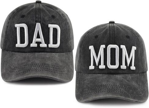 Mom and Dad Hats for Men Women, Funny Adjustable Cotton 3D Embroidered Mama Papa Baseball Cap in Saudi Arabia