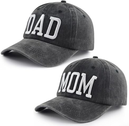 Mom and Dad Hats for Men Women, Funny Adjustable Cotton 3D Embroidered Mama Papa Baseball Cap in Saudi Arabia
