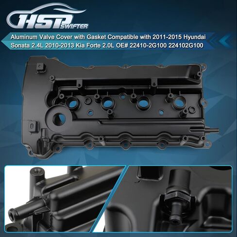 غطاء صمام ألومنيوم مع حشية متوافق مع 2011-2015 Hyundai Sonata 2.4L 2010-2013 Kia Forte 2.0L OE # 22410-2G100 224102G100 in Kuwait