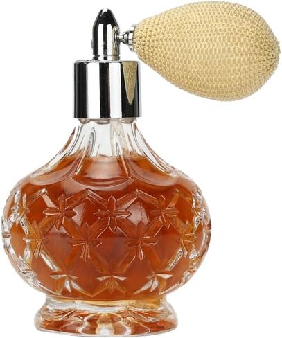 100 مل كريستال آرت فينتاج ستايل رذاذ عطر فارغ قابل لإعادة الملء زجاجة رذاذ مريرة قصيرة مع كيس هوائي (شفاف) in Kuwait