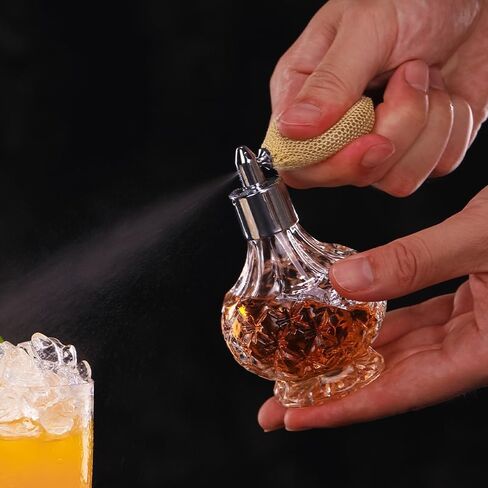 100 مل كريستال آرت فينتاج ستايل رذاذ عطر فارغ قابل لإعادة الملء زجاجة رذاذ مريرة قصيرة مع كيس هوائي (شفاف) in Kuwait