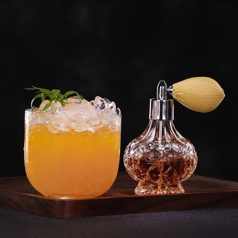 100 مل كريستال آرت فينتاج ستايل رذاذ عطر فارغ قابل لإعادة الملء زجاجة رذاذ مريرة قصيرة مع كيس هوائي (شفاف) in Kuwait