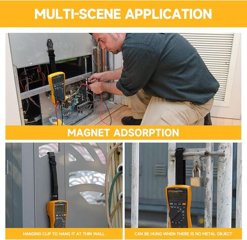 Magnet Hanging Strap for Replacement Fluke Multimeter, with Snap Adapter and Clip Strap, Durable Strong Magnet Hanging Loop Kit in Saudi Arabia