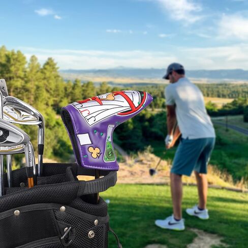 Blade Putter Cover, Synthetic Leather Golf Putter Head Covers Magnetic, Fleeced Lined Putter Headcovers, Protective Putter Covers in Saudi Arabia