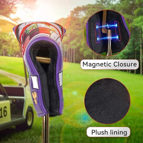 Blade Putter Cover, Synthetic Leather Golf Putter Head Covers Magnetic, Fleeced Lined Putter Headcovers, Protective Putter Covers in Saudi Arabia