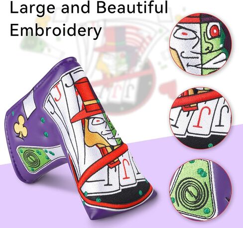 Blade Putter Cover, Synthetic Leather Golf Putter Head Covers Magnetic, Fleeced Lined Putter Headcovers, Protective Putter Covers in Saudi Arabia