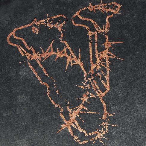 Arnodefrance الرجال V رسالة الرسم الطباعة خمر هوديي المتضخم القطن هوديس البلوز الرمادي in Kuwait