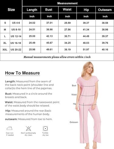 GYS Bamboo Viscose Pajamas for Women Set Soft Short Sleeve V Neck Pjs Set in Saudi Arabia