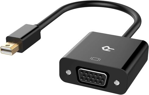 محول Rankie Mini DisplayPort (Mini DP) إلى VGA، محول متوافق مع منفذ Thunderbolt 1080P مطلي بالذهب، أسود in Kuwait