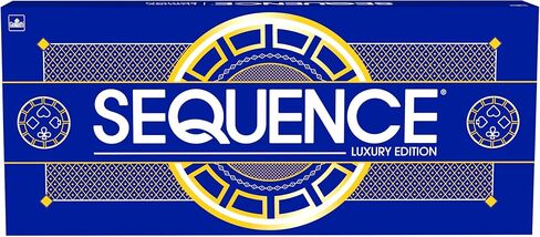 إصدار Sequence Luxury - مجموعة مذهلة مع سجادة ألعاب فاخرة ومبطنة ومسطحة دوارة - حصريًا من Amazon من Goliath، أزرق، 2-12 لاعبًا in Saudi Arabia