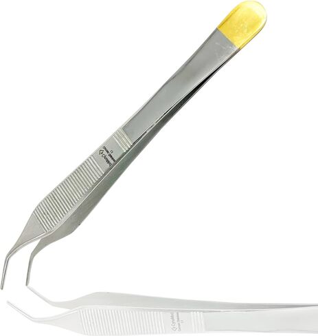 Cynamed Adson Forceps with Gold Handle - 6 in. Straight Fine Point Surgical Veterinary Instruments (Plain, Straight) in Saudi Arabia