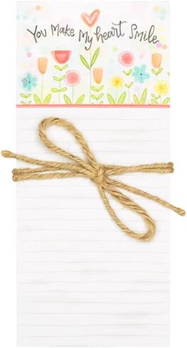 Shannon Road Gifts Simple Inspirations Magnetic List Pad Notepad, 9" x 4", Heart Smile in Saudi Arabia