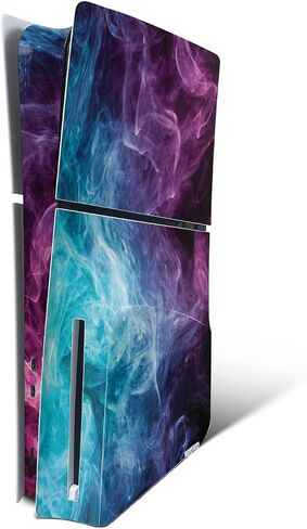 MightySkins Skin Compatible with Playstation 5 Slim Digital Edition Bundle - Mystic Smoke | Protective, Durable, and Unique Vinyl Decal wrap Cover | Easy to Apply | Made in The USA in Saudi Arabia