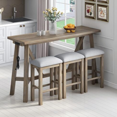 Chair Table Sets, Natural Wood Wash in Saudi Arabia