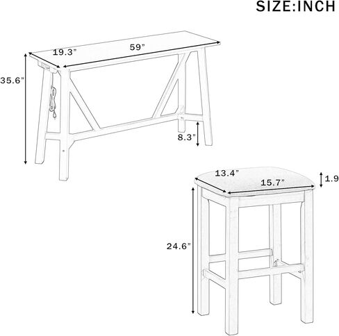 Chair Table Sets, Natural Wood Wash in Saudi Arabia