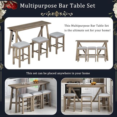 Chair Table Sets, Natural Wood Wash in Saudi Arabia