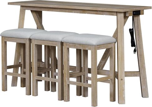 Chair Table Sets, Natural Wood Wash in Saudi Arabia
