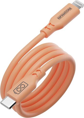 InfinaCore 3ft Lightning Fast Charging Cable - Optimal Charging Experience for Apple Devices - USB-C to Lightning Cable - 60W Power Charger - Built-in Surge & Voltage Protection, Purple Silicone in Saudi Arabia