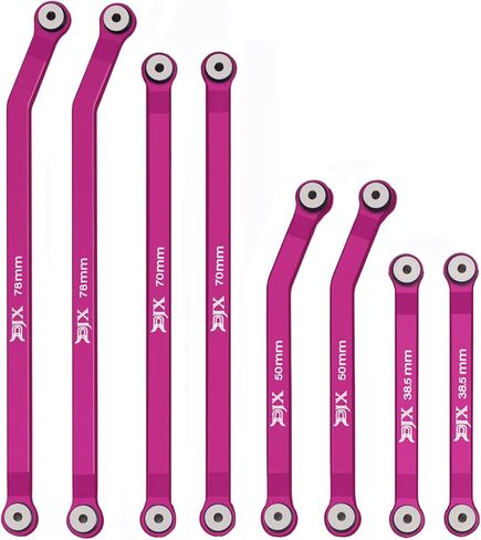 مجموعة وصلات هيكل من الألومنيوم عالية التخليص للسيارة المحورية SCX24 Jeep JT Gladiator 1/24 RC الزاحفة (وردي) in Kuwait