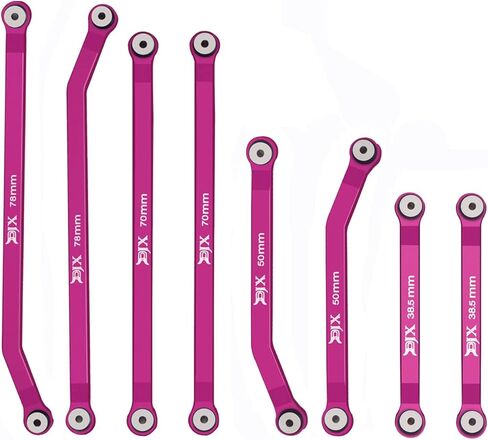 مجموعة وصلات هيكل من الألومنيوم عالية التخليص للسيارة المحورية SCX24 Jeep JT Gladiator 1/24 RC الزاحفة (وردي) in Kuwait