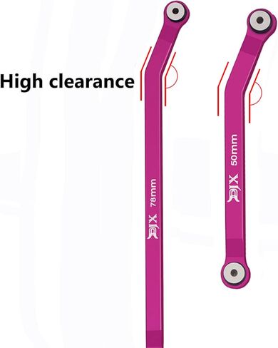 مجموعة وصلات هيكل من الألومنيوم عالية التخليص للسيارة المحورية SCX24 Jeep JT Gladiator 1/24 RC الزاحفة (وردي) in Kuwait