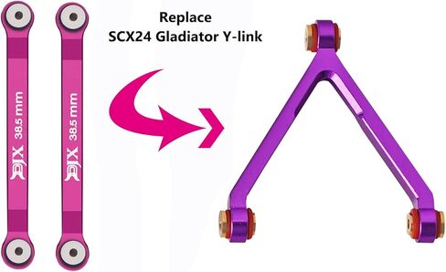 مجموعة وصلات هيكل من الألومنيوم عالية التخليص للسيارة المحورية SCX24 Jeep JT Gladiator 1/24 RC الزاحفة (وردي) in Kuwait