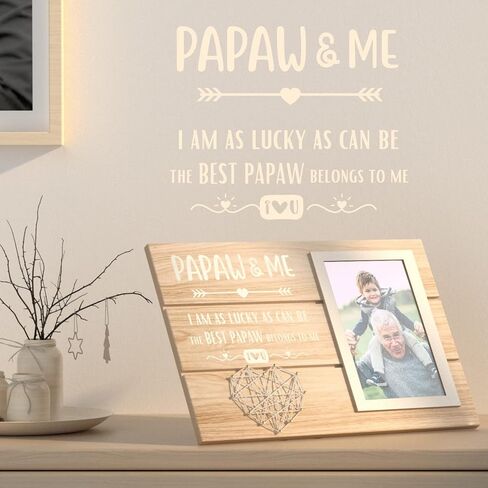 هدايا InnoBeta Papaw، هدايا الجد من الأحفاد والأحفاد، إطار صورة الجد، هدية لعيد الميلاد، عيد الميلاد، عيد الأب - لصور مقاس 4 × 6 بوصات - Papaw & ME in Saudi Arabia