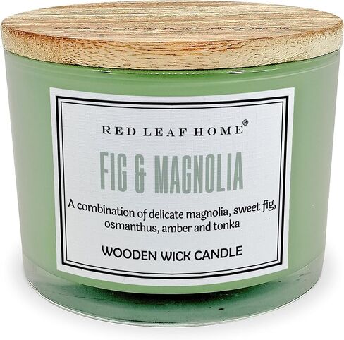 Red Leaf Home | Alpine Lake Candle | Large | Aromatherapy | Wooden Wick Collection | 14oz Jar in Saudi Arabia