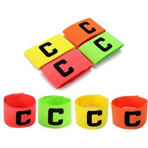 Firelong Football Soccer Captain Armband,Anti-drop captains armbands for Adult & Youth, Pack of 4 Colour