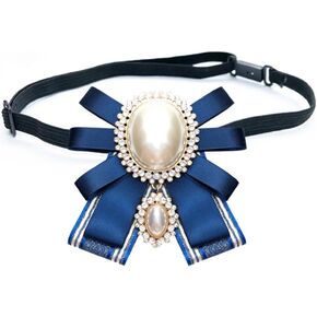 women's shirt rhinestone large bow professional stewardess student big bow Brooch