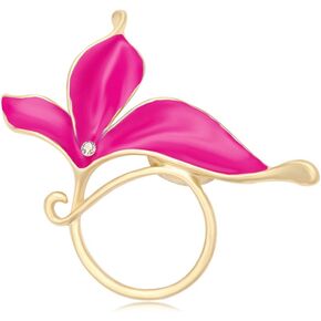 Lovely Enamel Flower Magnetic Clip Eyeglass Holder Brooch Custom Jewelry