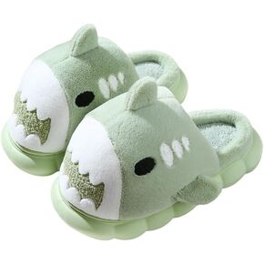 Women's Animal Slippers Cute Shark Slippers Soft Plush Slippers Warm Winter Home Slippers Cotton Indoor and Outdoor Shoes