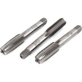 uxcell 3 Pcs 12mm 4 Flutes Straight Screw Thread Metric Hand Taps M12x1.75mm