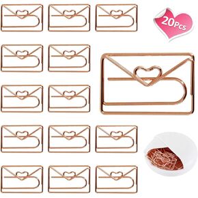 Book Shape Paper Clips, Cute Small Paperclips - Funny Metal Bookmark Note Clips Mini Page Marker for Office School Wedding Party Invitation Valentine Decoration Gift - Planner Paperclips (Book Shape)