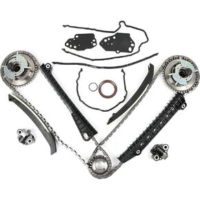 5.4L Engine Timing Chain Kit - Camshaft Phaser Repair Kit Fits for Ford 2004-2013 Expedition F150 F250 F350 Super, for Lincoln Mark Navigator Triton 5.4L 3V Engine Timing Chain Set